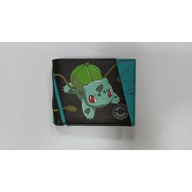 Bioworld Portefeuille - Pokémon - Bulbasaur Attaque Fouet Lianes Vert et Noir en Faux Cuir Bifold