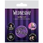 Pyramid International Buttons - Wednesday - Pack of 5 Badges Collectible