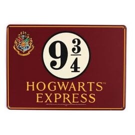 Half Moon Bay Tin Sign - Harry Potter - Plateform 9 3/4 Hogwarts Express