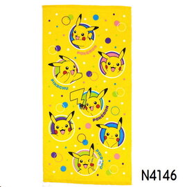 ShoPro Towel - Pokémon Pocket Monsters - Pikachu inside Colorful Circles 60x120cm