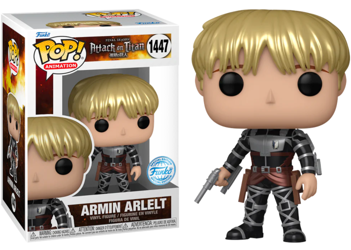 Funko Pop! Animation - Attack on Titan - Armin Arlelt (Métalique) 1321 -  Chez Rhox Geek Stop