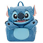 Loungefly Mini Sac à Dos - Disney Lilo & Stitch - Stitch Souriant en Peluche Bleu
