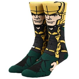 Bioworld Socks - Marvel Studios Loki -Loki's Face 1 Pair Crew