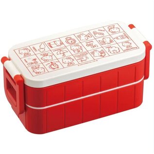 Skater Bento Box - Sanrio Characters - Hello Kitty Grid of Items with Two Compartments 600ml