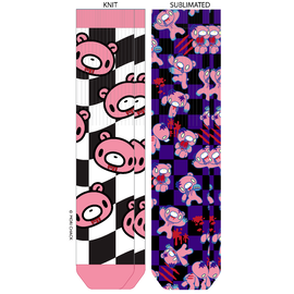 Bioworld Chaussettes - Gloomy the Naughty Grizzly - Gloomy Bear Motif à Carreaux Ensemble de 2 Paire Crew