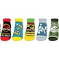 Bioworld Socks - Jurassic Park - Movie Logo, Dino DNA and InGen Pack of 5 Pairs Short Ankles