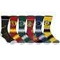 Bioworld Socks - Harry Potter - Crests  of the Four Houses Stripped Pack of 6 Pairs Crew