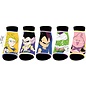 Bioworld Socks - Dragon Ball Z - Chibi Characters Super Saiyan 3 Goku, Gotenks, Vegeta, Piccolo and Majin Buu Pack of 5 Pairs Short Ankles