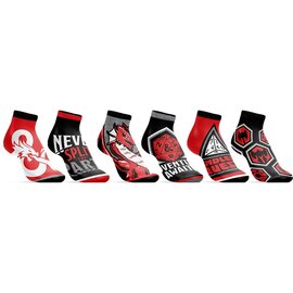 Bioworld Socks - Dungeons & Dragons - Logo and D20 Pack of 6 Pairs Short Ankles