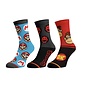 Bioworld Socks - Super Mario Bros. - Mario Face, Bowser Logo and Donkey Kong Face Pack of 3 Pairs Crew