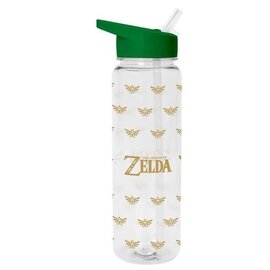 Pyramid America Travel Bottle - The Legend of Zelda - Golden Hyrule Crest with Straw 25oz