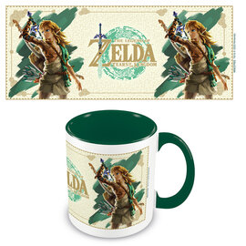 Nintendo Tasse - Nintendo The Legend of Zelda Tears of the Kingdom - Link avec Épée Blanche et Verte 14oz