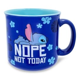 Silver Buffalo Mug - Disney Lilo & Stitch - "Nope Not Today" Blue 20oz
