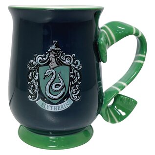 Wizarding World Mug - Harry Potter - Scarf Handle of Slytherin House and House Logo 15oz