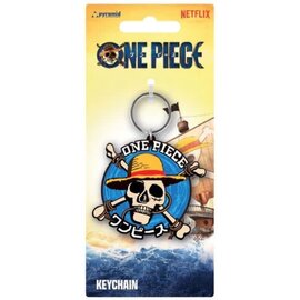 Great Eastern Entertainment Co. Inc. Keychain - One Piece Netflix - Logo Straw Hat Katakana Rubber
