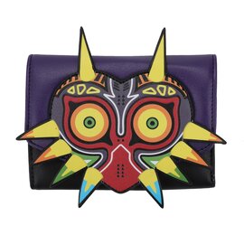 Bioworld Wallet - Legend of Zelda - Majora Mask Black and Violet Faux Leather Trifold