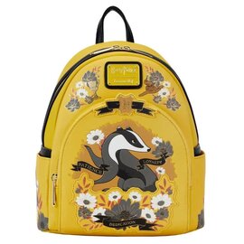 Loungefly Mini Backpack - Harry Potter - Hufflepuff Tattoo Floral Yellow Faux Leather
