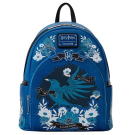 Loungefly Mini Backpack - Harry Potter - Ravenclaw Tattoo Floral Blue Faux Leather