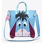 Loungefly Tote Bag - Disney Winnie The Pooh - Eeyore Face Convertible Straps Blue Faux Leather
