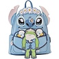 Loungefly Mini Backpack - Disney Lilo & Stitch - Spring Time Daisy Blue Faux Cuir