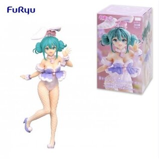 Furyu Figurine - Hatsune Miku 初音ミク- BiCute Bunnies Figure Little White Rabbit Purple Version 11"