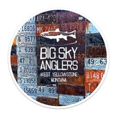 Big Sky Anglers BSA License Plates Sticker
