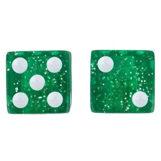 Trik Topz Valve Caps - Dice - Glitter Green