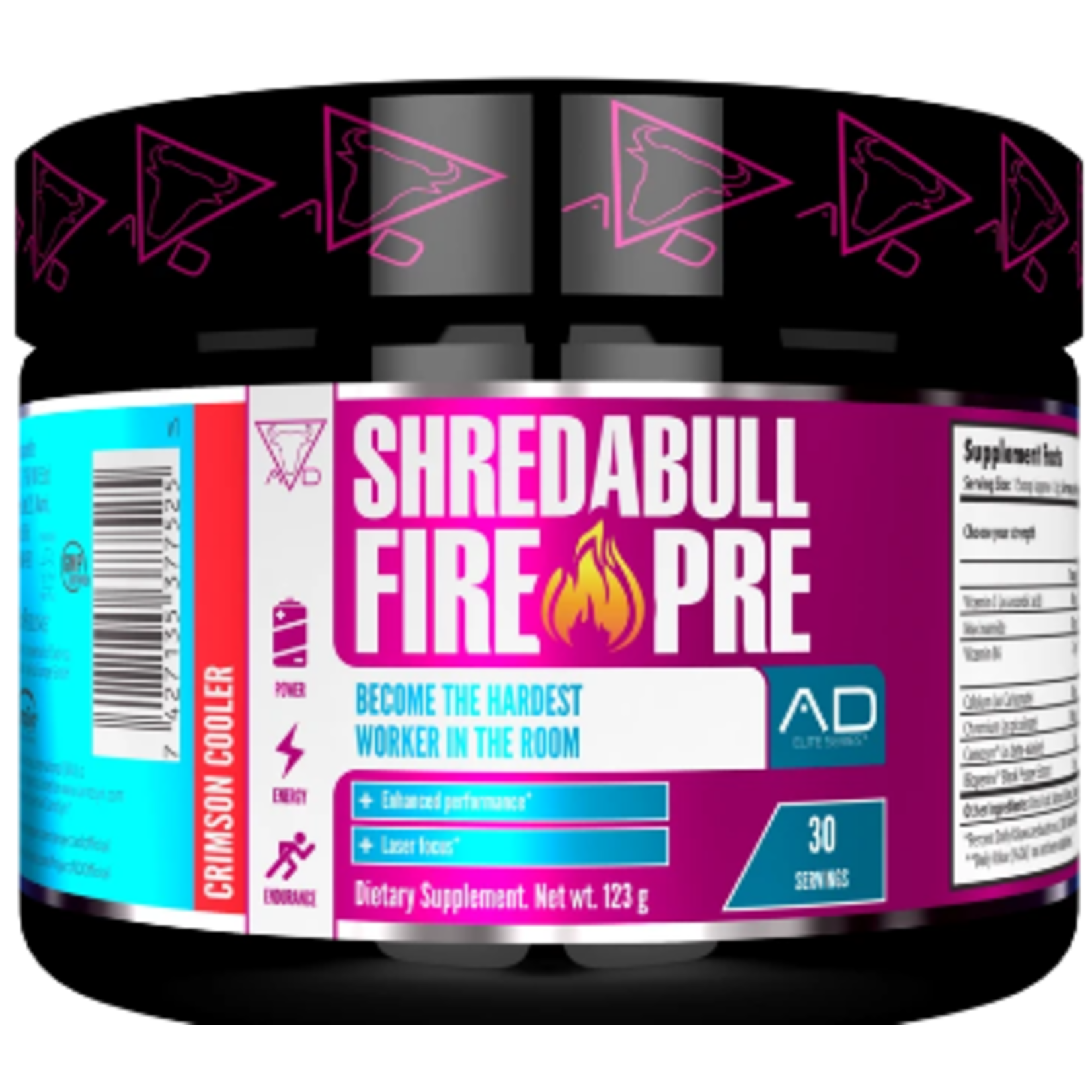 Project AD Shredabull Fire Preworkout Crimson Cooler