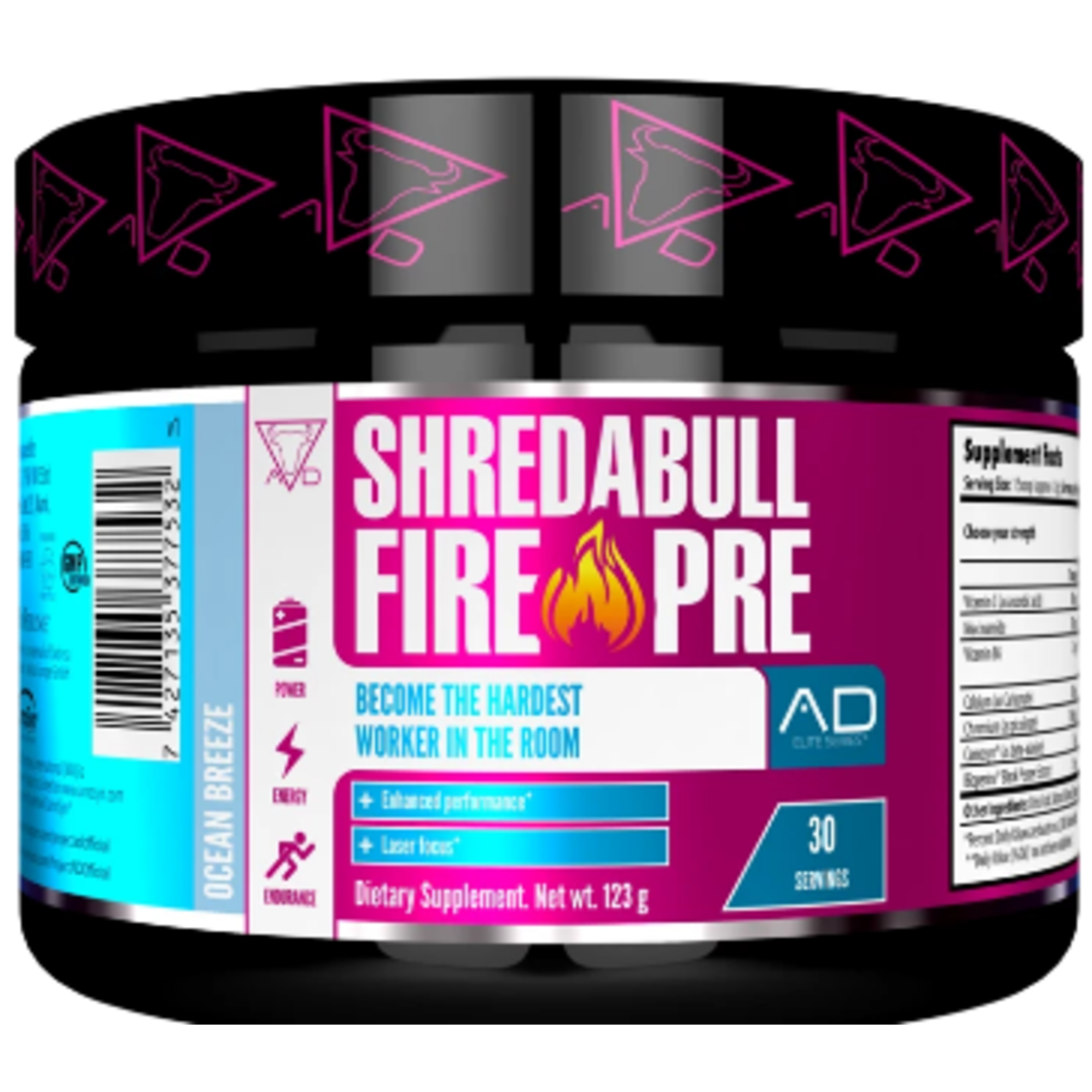 Project AD Shredabull Fire Preworkout Ocean Breeze