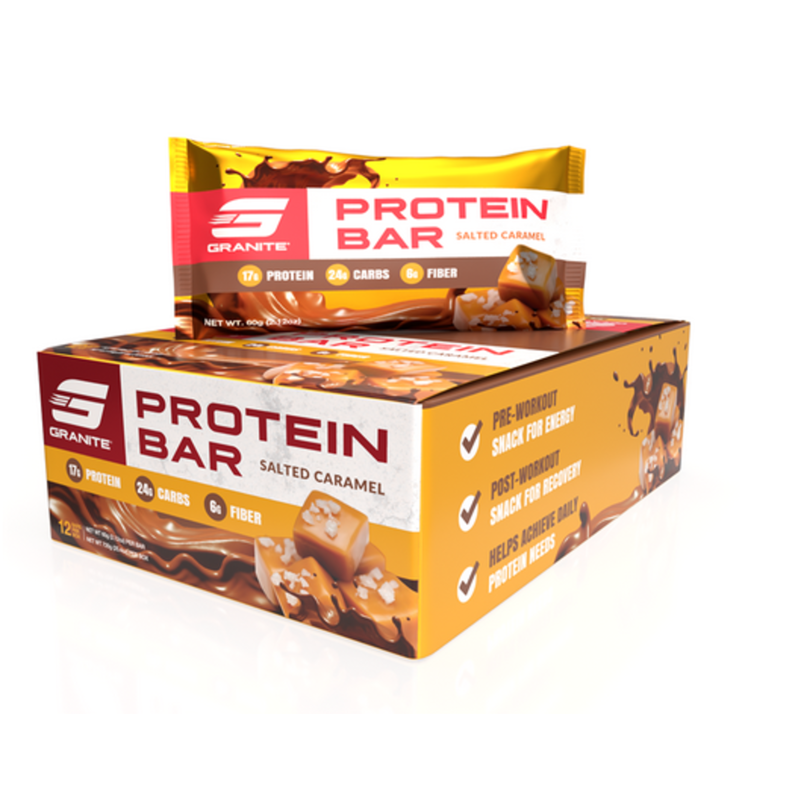 Granite protein salted caramel box