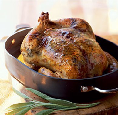 Simple Brined, Wild Mushroom and Sage Extra Virgin Olive Oil Basted Turkey