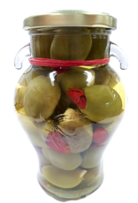 Olives Gordal Olive Stuffed with Garlic & Red Chili