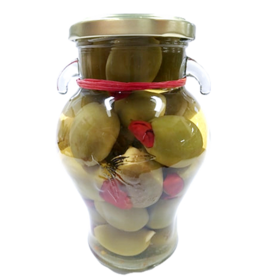 Olives Gordal Olive Stuffed with Garlic & Red Chili