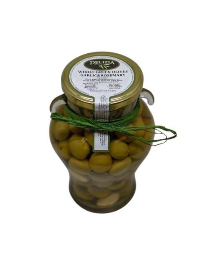 Whole Manzanilla Olives with Rosemary & Garlic