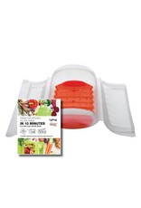 Steam Case With Tray 1-2 Pers Clear W/ 10 Minute Cookbook