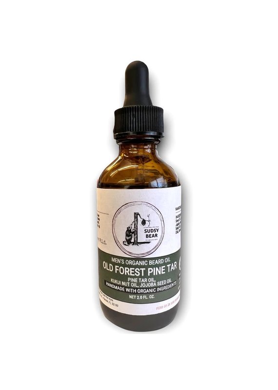 Sudsy Bear Organic Beard Oil Old Forest Pine Tar