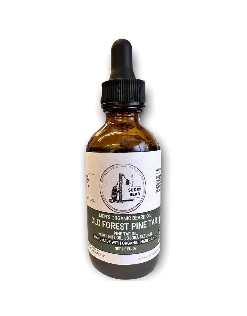 Sudsy Bear Organic Beard Oil Old Forest Pine Tar