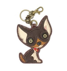 Chala Coin Purse / Key Fob - Chihuahua DarkBrown