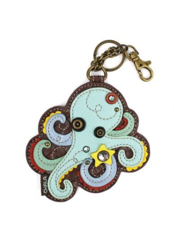 Chala Coin Purse/ Key Fob-Octopus