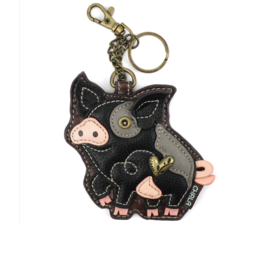 Chala Coin Purse / Key Fob - Spotted Pig - black