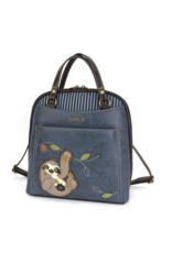 Chala Convertible Backpack Purse - Sloth - blue