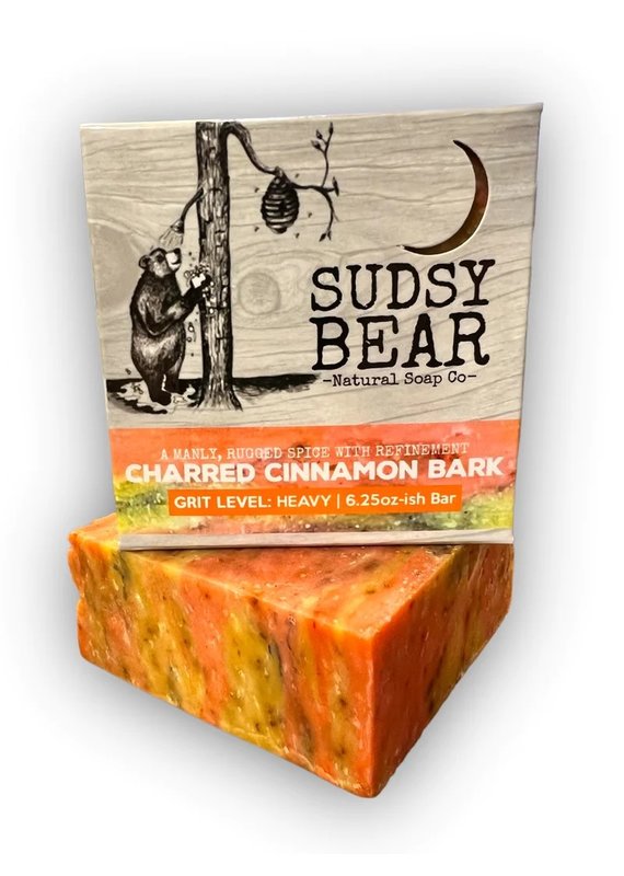 Sudsy Bear Charred Cinnamon Bark Soap Big Bar