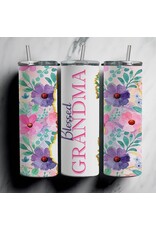 Tumbler 20oz w Lid Blessed Grandma