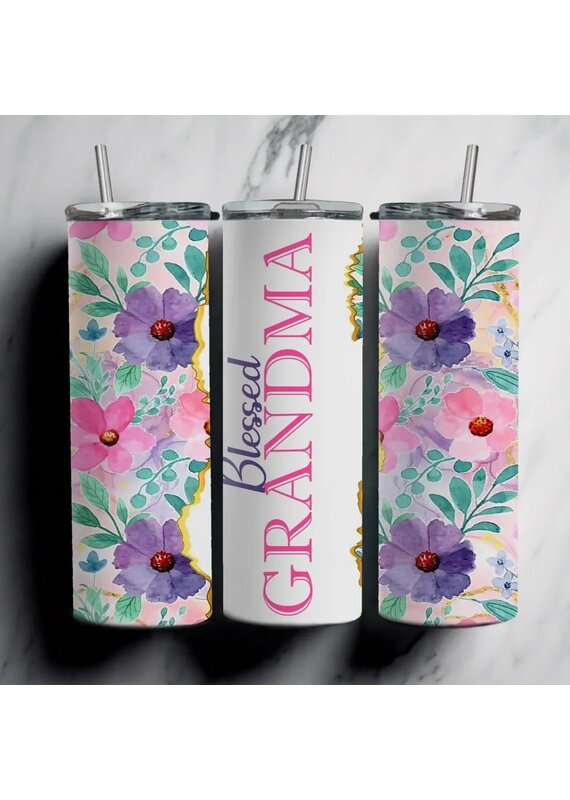 Tumbler 20oz w Lid Blessed Grandma