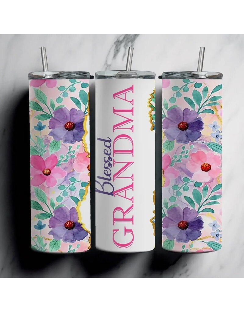 Tumbler 20oz w Lid Blessed Grandma
