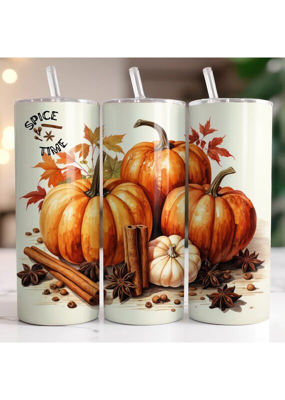 Tumbler 20oz w Lid Fall "Spice Time"