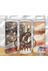 Tumbler 20oz w Lid Fish & Poles USA