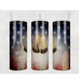 FloBama Girls Tumbler 20oz w Lid Father / Dad Dog Tags Military Tumbler