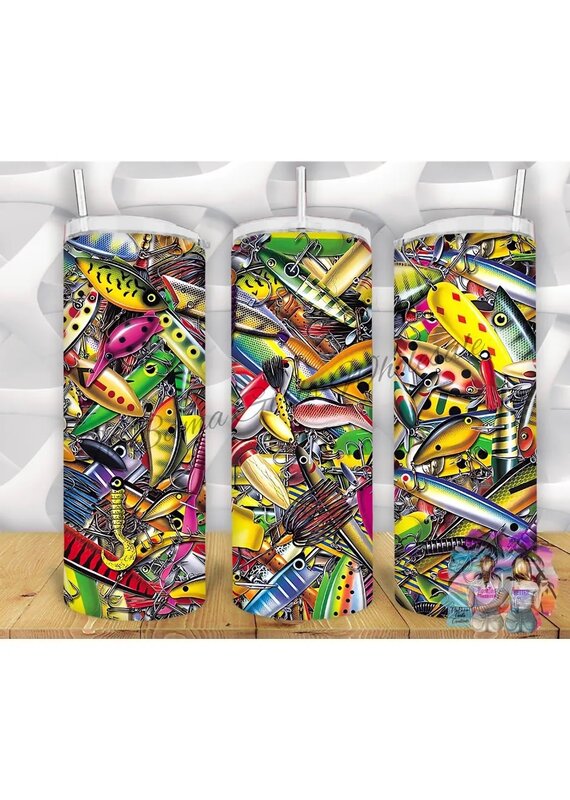 Tumbler 20oz w Lid Fishing Lures