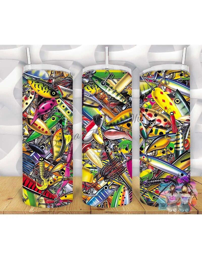 Tumbler 20oz w Lid Fishing Lures
